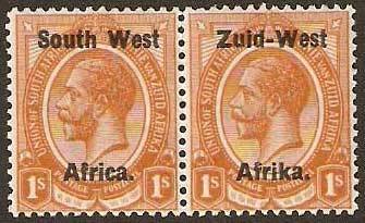 Se-tenant, Overprinted Pair, South-West Africa,  