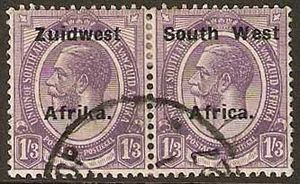 Se-tenant, Overprinted Pair, South-West Africa,  