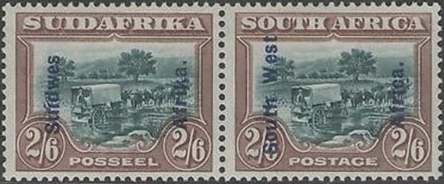 Se-tenant, Overprinted Pair, South-West Africa,  