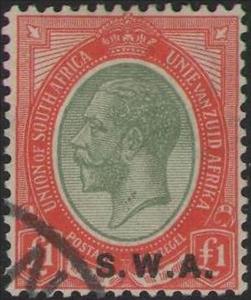 Stamp, Overprinted S.W.A., South-West Africa,  