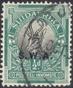 Stamp, Springbok (Antidorcas marsupialis), South-West Africa,  