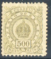 Stamp, Imperial crown, Brazil,  
