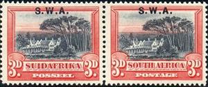 Se-tenant, Overprinted Pair, South-West Africa,  