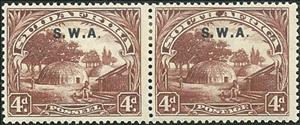 Se-tenant, Overprinted Pair, South-West Africa,  