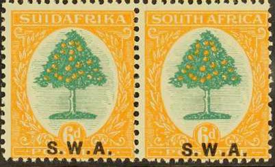 Se-tenant, Overprinted Pair, South-West Africa,  