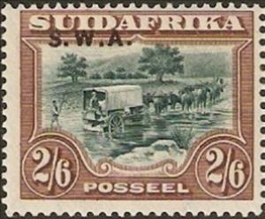 Stamp, Overprint,Africaan, South-West Africa,  