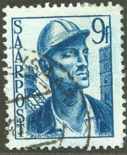 Stamp, Miner, Germany, Saarland,  