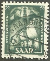 Stamp, Coal mining, lorries, Germany, Saarland,  