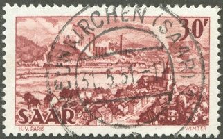 Stamp, St. Arnual, factory, Germany, Saarland,  