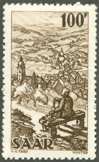 Stamp, Bliesvalley, Wiebelskirchen, Germany, Saarland,  
