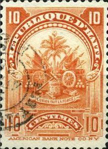 Stamp, Coat of arms, Haiti,  