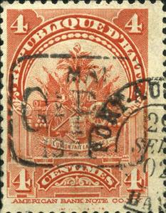 Stamp, Coat of Arms, Haiti,  