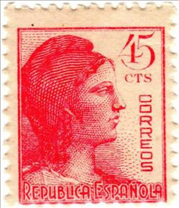 Stamp, Allegory Of the Republic, Spain,  