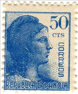 Stamp, Allegory Of the Republic, Spain,  