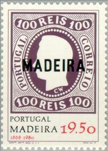 Stamp, 112th Anniversary of the first Madeira stamp issue, Madeira Islands,  , Heads of State, Special Occasions, Stamps, Philately