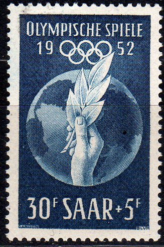 Earth, hand and laurel