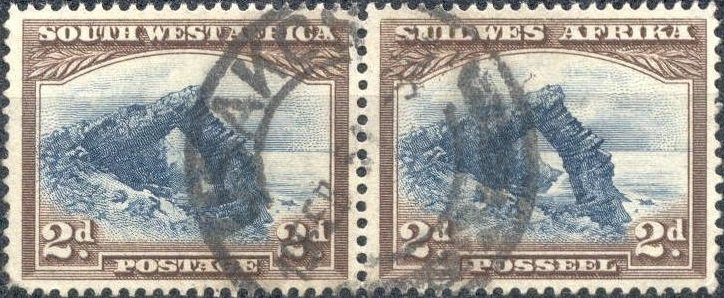 Se-tenant, Bogenfeis, South-West Africa,  