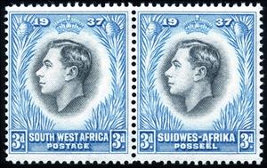 Se-tenant, Coronation, South-West Africa,  