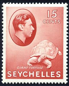 Stamp, Aldabra Giant Tortoise (Aldabrachelys gigantea), Seychelles,  