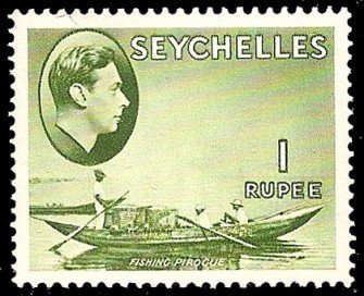 Stamp, Fishing Canoe, Seychelles,  