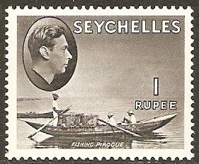 Stamp, Fishing Canoe, Seychelles,  