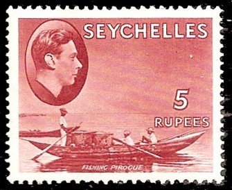 Stamp, Fishing Canoe, Seychelles,  