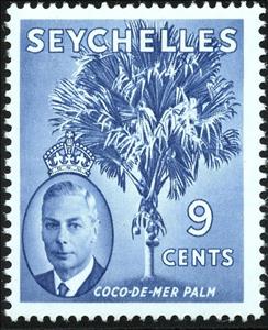 Stamp, Coco de mer Palm, Seychelles,  