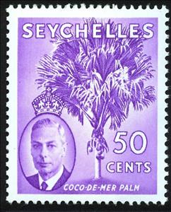 Stamp, Coco de mer Palm, Seychelles,  