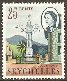 Stamp, Clock Tower,Victoria, Seychelles,  