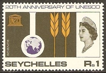 Stamp, 20th Anniversary of UNESCO - Science, Seychelles,  