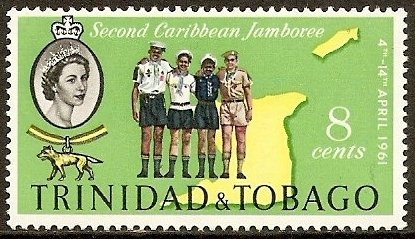 Stamp, Scouts and Map, Trinidad and Tobago,  