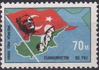 Turkish flag over Cyprus