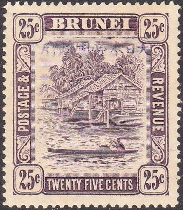 River with Canoe and Huts