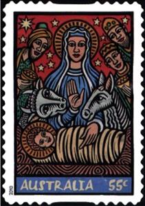 Stamp, Madonna and Child, Australia,  , Christmas