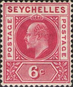Stamp, Edward VII, Seychelles,  
