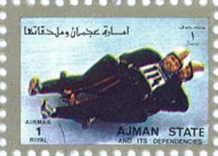 Stamp, Luge (Double Seater), Ajman,  , Olympic Games