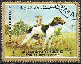 Stamp, Pointer, Ajman,  , Dogs
