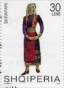 Stamp, Skrapari, female, Albania,  