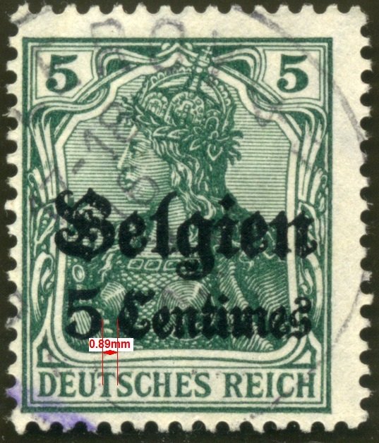 overprint on "Germania"
