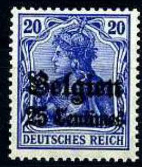 overprint on "Germania"