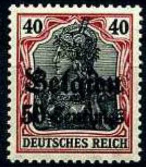 overprint on "Germania"