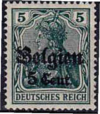 overprint on "Germania"