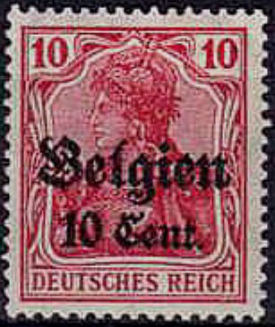 overprint on "Germania"
