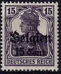 Stamp, overprint on "Germania", Germany, Colonies and Post Abroad,  