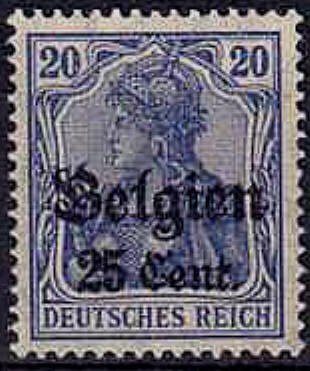 overprint on "Germania"