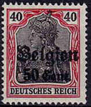 overprint on "Germania"