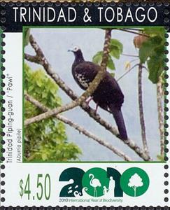 Stamp, Trinidad Piping-guan (Pipile pipile), Trinidad and Tobago,  