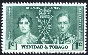 Stamp, George VI and Queen, Trinidad and Tobago,  