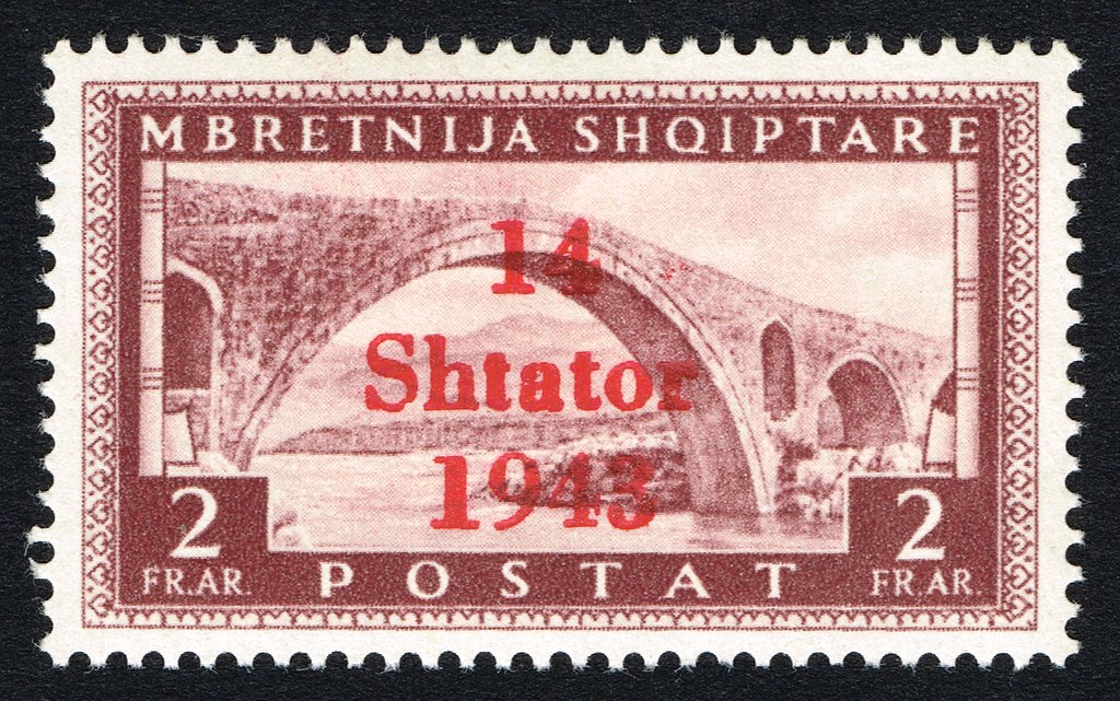 Overprint SHTATOR on Albanian Stamp