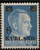 Overprint KURLAND Over Hitler